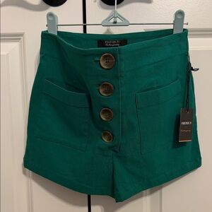 Forever 21 Hunter Green High Waist Women's Shorts